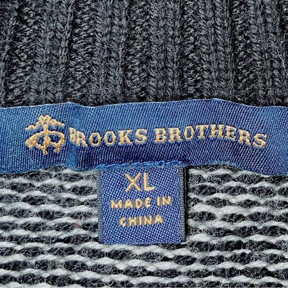 Brooks Brothers Merino Wool Sweater in Black/White Women’s XL - Picture 4 of 5